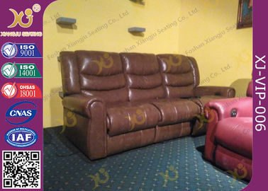 China Da esponja de Seat sofá high-density do cinema em casa para trás, cadeira elétrica de couro do Recliner de Brown fornecedor