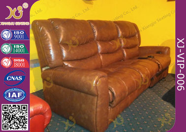 China Cadeiras de reclinação elétricas do sofá favorável ao meio ambiente do cinema em casa com suporte de garrafa fornecedor