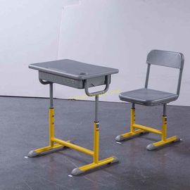 China Cadeira de alumínio de Aand da mesa do estudante do ferro ambiental do HDPE ajustada com gaveta fornecedor