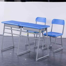 China Tabela dobro e cadeira do estudante ajustadas com pés do ângulo do Tabletop do PVC do HDPE tri fornecedor