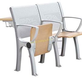 China Mobília da sala de aula do University College do metal da madeira compensada/mesa dobrável da escola e grupo da cadeira fornecedor