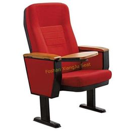 China Cadeiras de madeira do auditório do braço da tela vermelha com almofada de escrita 5 anos de garantia fornecedor
