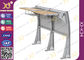 Eco - mesa e cadeira amigáveis da escola da liga de alumínio com a dobradiça de madeira do alumínio da tabela fornecedor