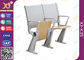 Mesa do estudante e madeira compensada das cadeiras/parte traseira inteligentes do aço para a mobília da faculdade fornecedor