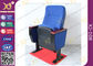 O azul dobrou cadeiras do auditório do teatro/assentos plásticos do auditório com almofada de escrita fornecedor
