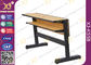 A mesa da mobília da sala de aula da faculdade da madeira compensada do tamanho e a cadeira feitas sob encomenda Seat dobraram-se fornecedor