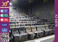 Micro cadeiras do teatro do cinema da cor do dobro do couro sintético da fibra no braço grande plástico fornecedor