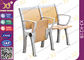 Mesa de madeira e cadeira da estudante universitário ajustadas com quadro de alumínio fornecedor