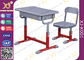 Tabela e cadeiras preliminares da escola das crianças do estudante da estrutura do ferro com não pés do deslizamento fornecedor