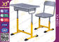 Tabela e cadeiras preliminares da escola das crianças do estudante da estrutura do ferro com não pés do deslizamento fornecedor