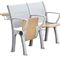 Mobília da sala de aula do University College do metal da madeira compensada/mesa dobrável da escola e grupo da cadeira fornecedor