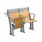Leitura de alumínio salão do suporte/mesa e cadeira da escola com parte traseira para trás armada e Seat da madeira compensada da elevação fornecedor