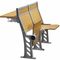 Cadeira bege do anfiteatro do estádio da faculdade e múltiplo fixo da mesa - pés do suporte da montagem do assoalho da madeira compensada fornecedor