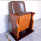 Cadeiras dobradas de salão de leitura assento de couro pequeno de madeira para a sala de conferências fornecedor
