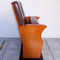 Cadeiras dobradas de salão de leitura assento de couro pequeno de madeira para a sala de conferências fornecedor