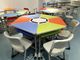 Borda ajustada dos seis PVC comum colorido da mesa e da cadeira do estudante para a sala de formação fornecedor