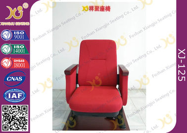 China PP Shell para cadeiras da audiência, assento retrátil do teatro do auditório do pé fixo na cor vermelha fornecedor
