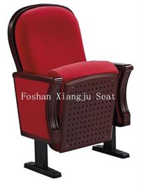 China Cadeiras de madeira de salão de leitura da espuma do plutônio laminadas pés de aço para o assento da audiência fornecedor
