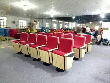 China O auditório de madeira da igreja do painel preside a dimensão da cadeira 580mm de salão de leitura da almofada de escrita do ABS fornecedor