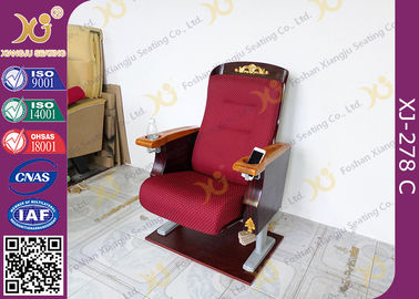 China Cadeiras douradas antigas do assento do teatro do folheado da pintura com o suporte do braço/copo da madeira maciça fornecedor