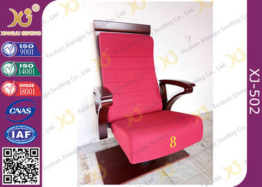 China Cadeiras para trás bordadas altas da madeira compensada para a igreja Salão com únicos pés fornecedor