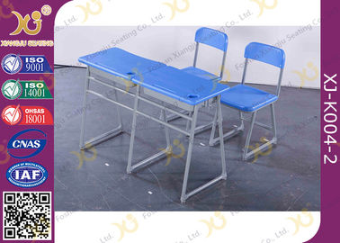 China Mesa e cadeira dobro da escola com o armário/armação de aço colorida fixados fornecedor