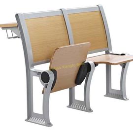China cadeiras de dobradura de madeira da madeira compensada da parte traseira do aço de 1.5mm com mobília da sala de aula da gaveta/escola fornecedor