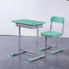 China Mint Green HDPE Iron Aluminum School Student Study Desk and Chair fornecedor