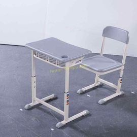 China Altura padrão da mesa e da cadeira do estudante da escola secundária do quadro de alumínio ajustável fornecedor