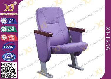 China Cadeiras completamente estofadas roxas do auditório da tampa no resto traseiro curto fornecedor