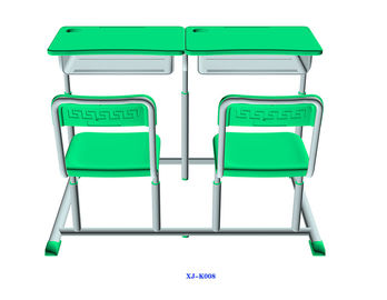 China Do HDPE verde da mesa e da cadeira do estudante da hortelã do ferro ajustado mobília de escola ajustável fornecedor