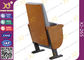 Cadeiras dobráveis resistentes do auditório da biblioteca da tabuleta com revestimento de madeira da superfície do braço fornecedor