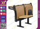 Mesa moldada dobrável e cadeira da escola do revestimento da estratificação de Seat da madeira compensada da almofada de escrita fornecedor