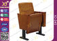 As cadeiras magros da sala de conferências do pé do metal com reforçam o pé ereto Seat de madeira fornecedor