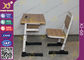 Mesa ajustável e cadeira do estudante dos parafusos dos pés do ferro ajustadas para a escola primária fornecedor