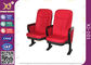 Cadeiras vermelhas do auditório da tampa de tela com a almofada de escrita de dobramento H1000 * D750 * W550mm fornecedor
