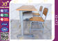 Mesa personalizada e cadeira do estudante do dobro do tamanho ajustadas para crianças da escola com madeira compensada + material de aço fornecedor