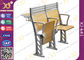Mesa de alumínio e cadeira da sala de aula de Mounded do assoalho do quadro ajustadas para estudantes com rede do livro fornecedor