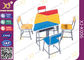 A multi mesa e cadeira funcionais do estudante da combinação ajustaram-se com mobília de aço da gaveta/sala de aula fornecedor