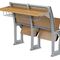 cadeiras de dobradura de madeira da madeira compensada da parte traseira do aço de 1.5mm com mobília da sala de aula da gaveta/escola fornecedor
