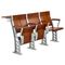 Tabela e cadeira do estudo da mobília/estudante da sala de aula da faculdade da madeira compensada da noz com braço fornecedor