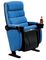 O assento azul do teatro dos PP da tela preside o tipo móvel do metal do ferro do braço fornecedor